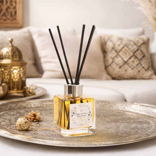 Diffuseur parfum maison Fleur d’Oranger ChoixChic 100ml salon luxe marocain