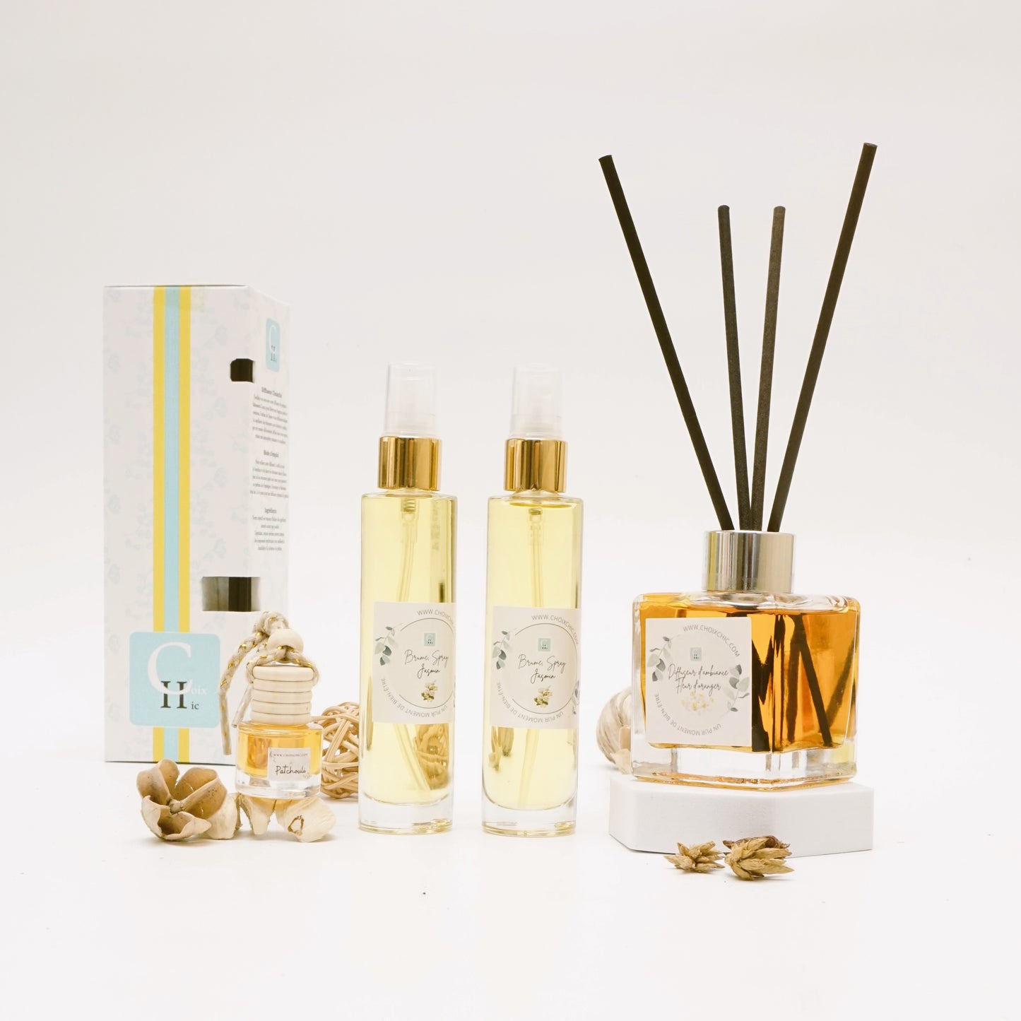 Pack: Diffuseur +2 Sprays + Diffuseur Voiture