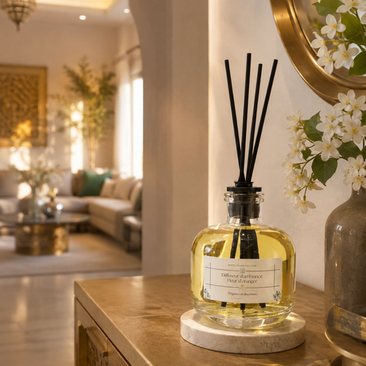 Diffuseurs de parfum d’ambiance à bâtonnets – senteurs pour la maison au Maroc