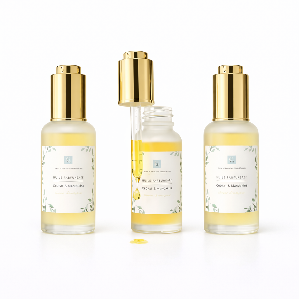 Pack 3 huiles parfumées fleur d’oranger avec pipette presse-compte – parfum d’intérieur ChoixChic